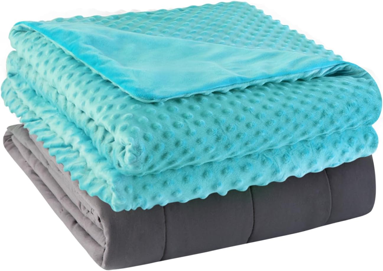 yescool Weighted Blanket with Cowl Detachable Smooth Inexperienced Queen Dimension Heavy Blanket Microfiber Washable Heated Weighted Throw Blanket Winter Heat Weighted Comforter 15lbs, 60 * 80