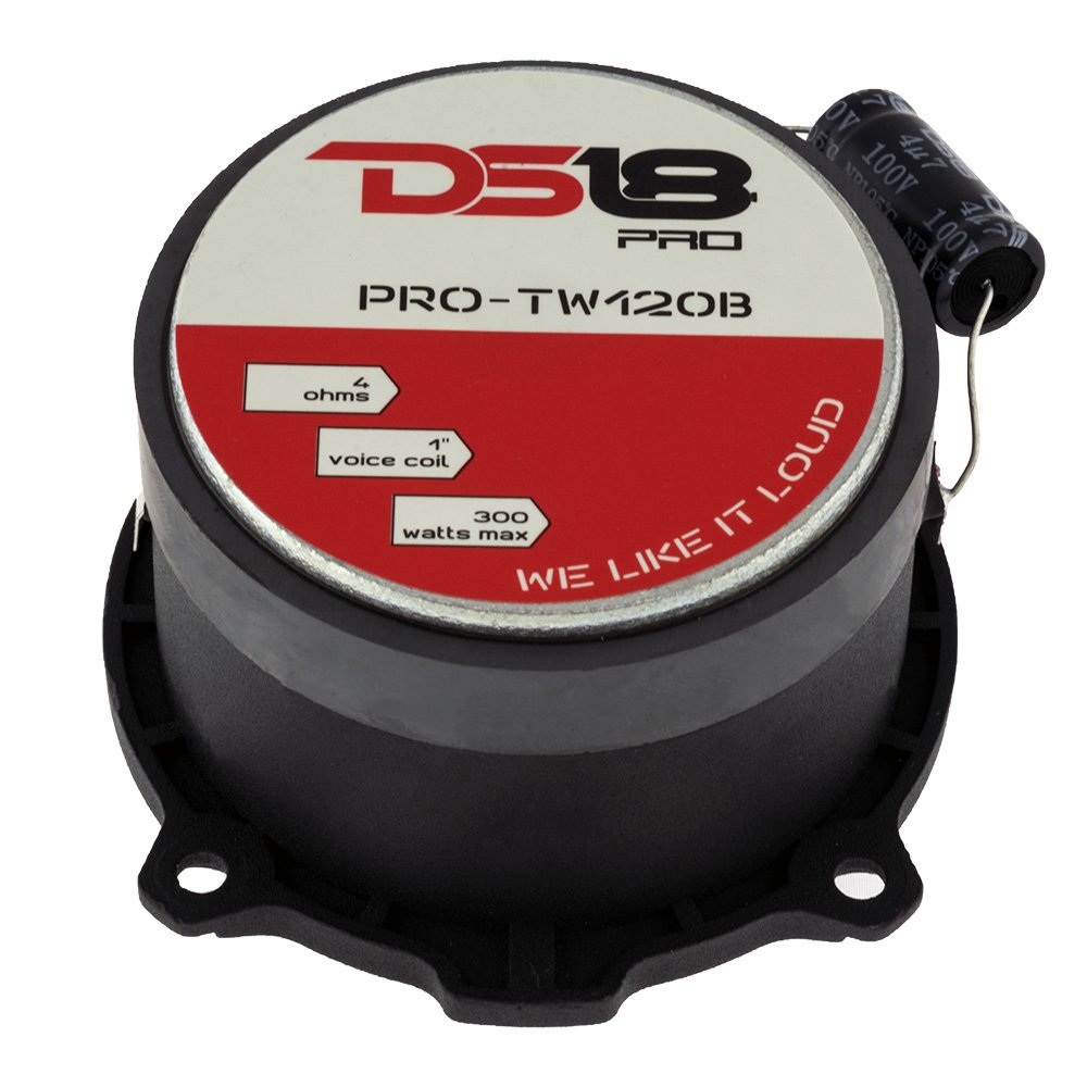 DS18 PROTW120B Super Tweeter in Black 1", Aluminum Frame and