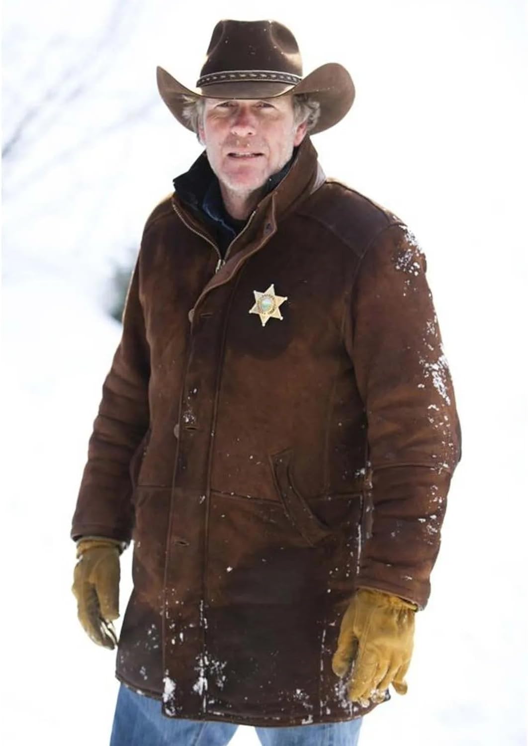 Hide & Seek Men’s Robert Western trench Taylor Officer Mountain Sheriff Long County Suede Leather Mysteries Trench Coat - Image 5