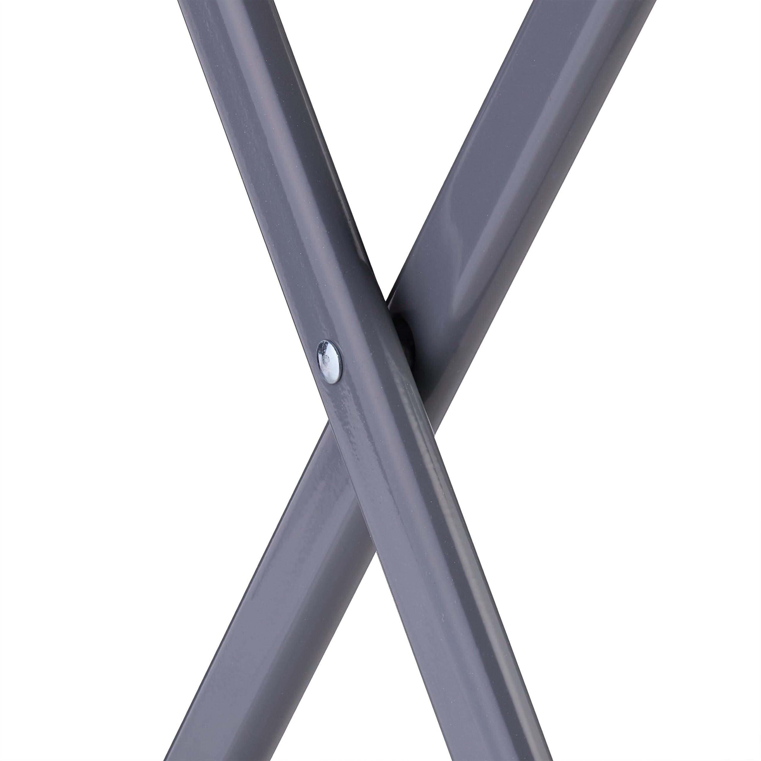 Relaxdays Table de Jardin Pliante, HxLxP : env. 73x62x62 cm, pour Balcon, terrasse, Camping, carrée, Grise