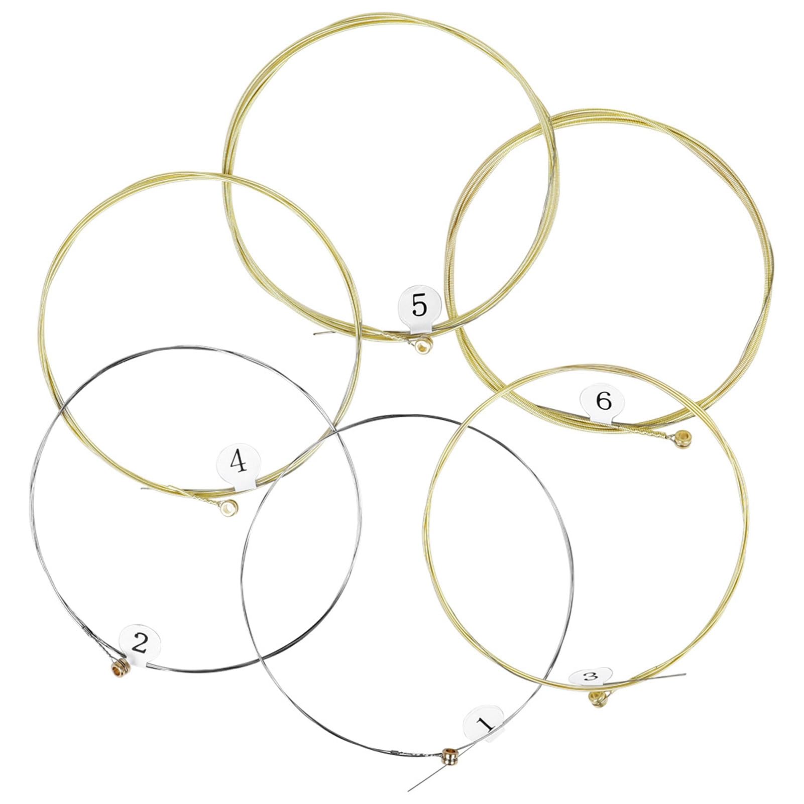 6 Guitar Strings with Ball End Phosphor Bronze Coating String Replacement for Acoustic Guitars