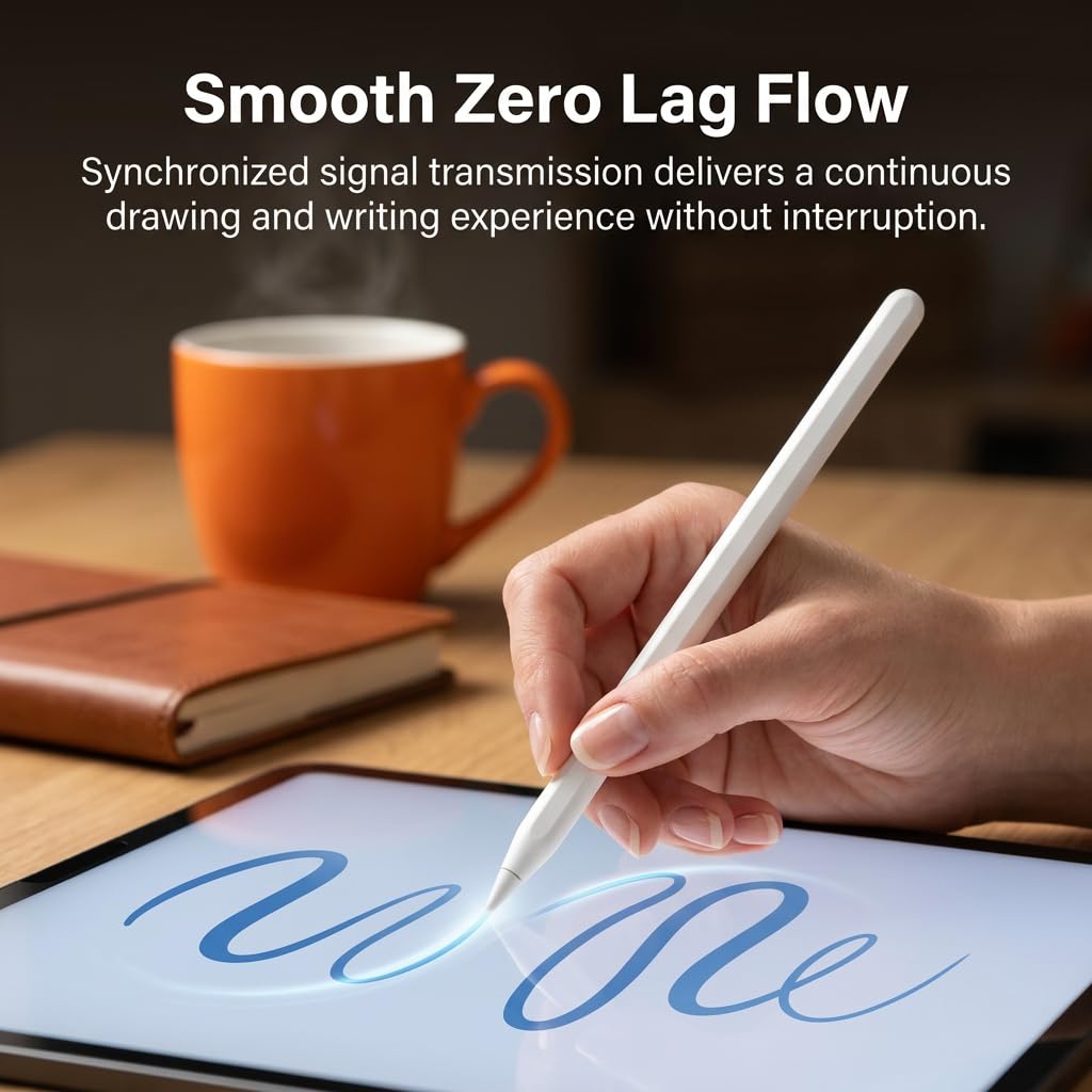 4 sztuki wymiennych końcówek POM kompatybilne z Apple Pencil 2. generacji Pro USB C, bardzo czułe końcówki do precyzyjnego pisania i rysowania, kolor biały