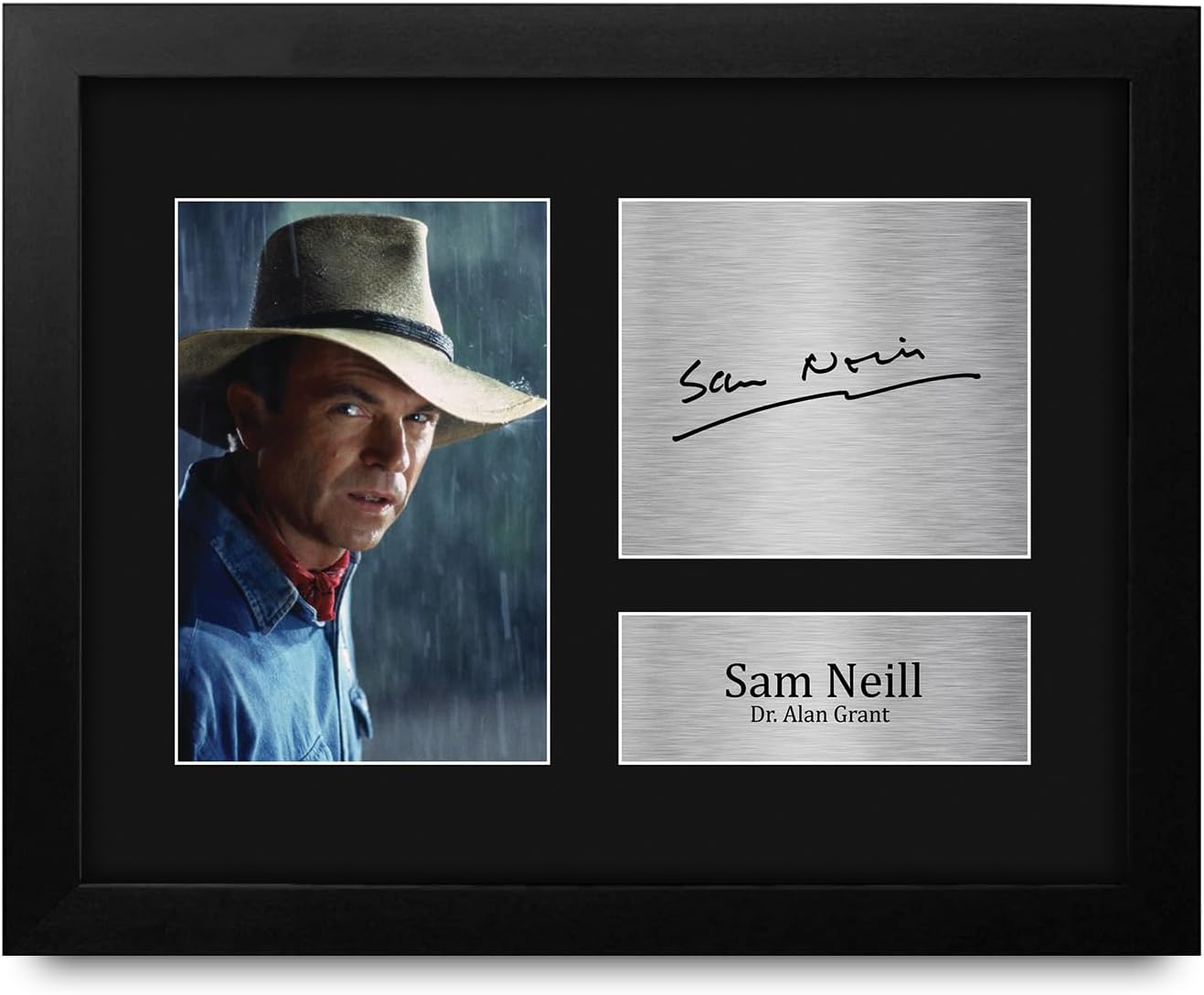 HWC Trading Sam Neill Jurassic Park Framed Gifts Printed Signed Autograph Picture for Movie Memorabilia Fans - US Letter Size