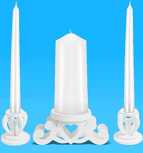 Unity - Portavelas para ceremonia de boda portavelas para centro de mesa para decoración de boda juego de 3 portavelas para boda portavelas para