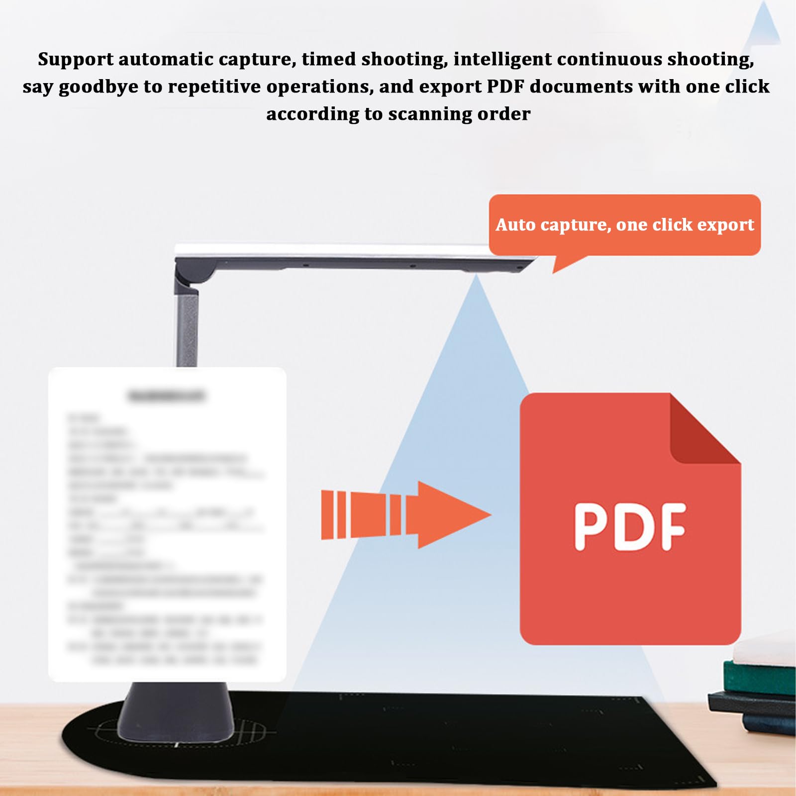 Scanner Intelligente Di Alta Definizione 13 Megapixel, Tecnologia Di Riconoscimento Del Testo Ocr, Raccolto Automatico, Scatto Di Grande Formato A3, Scanner Portatile Design Pieghevole, Strumento Di S