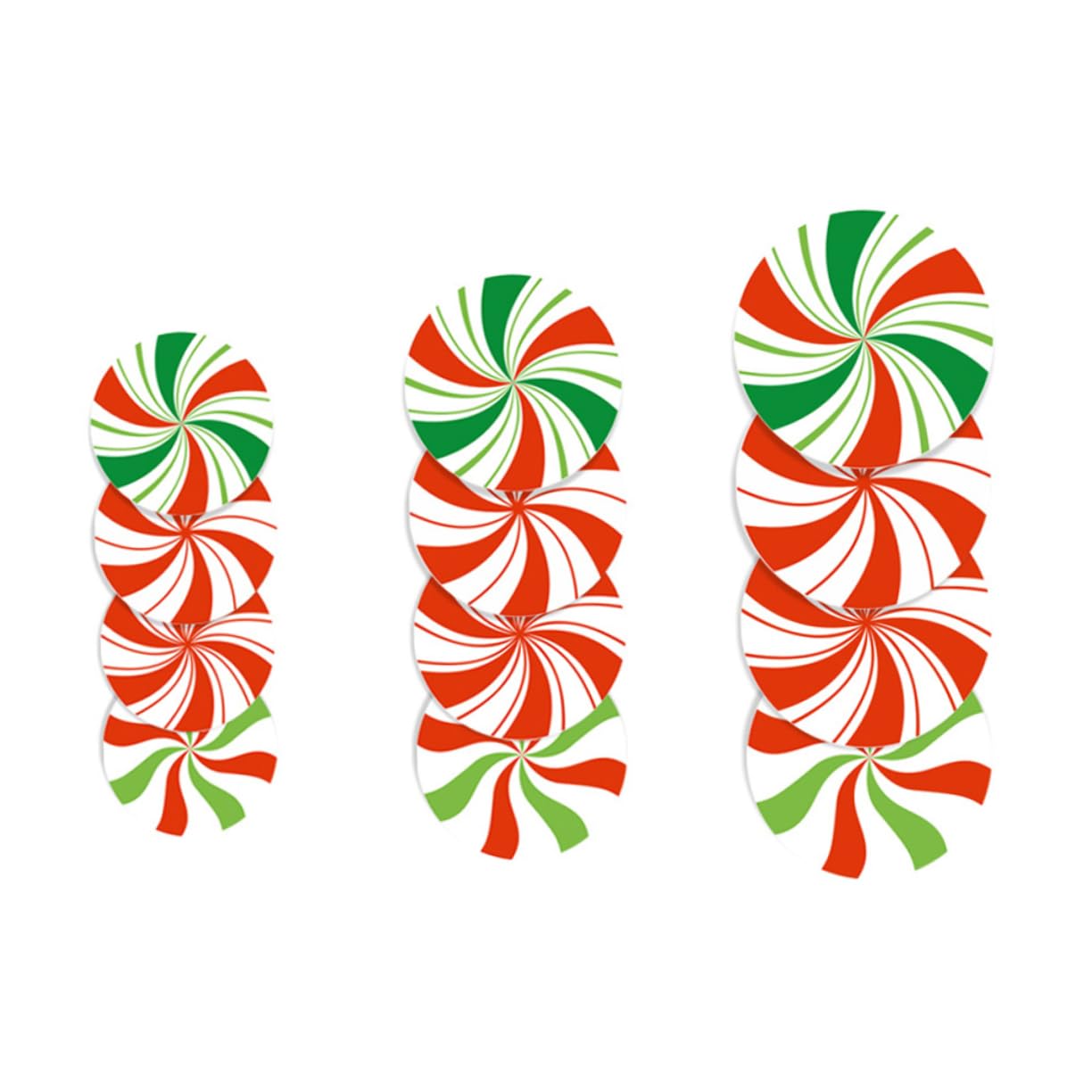 OSALADI 3 Juegos De Calcomanías De Pared Autoadhesivas Con Temática De Dulces Navideños Para Decoración Del Hogar 12 Unidades X 3