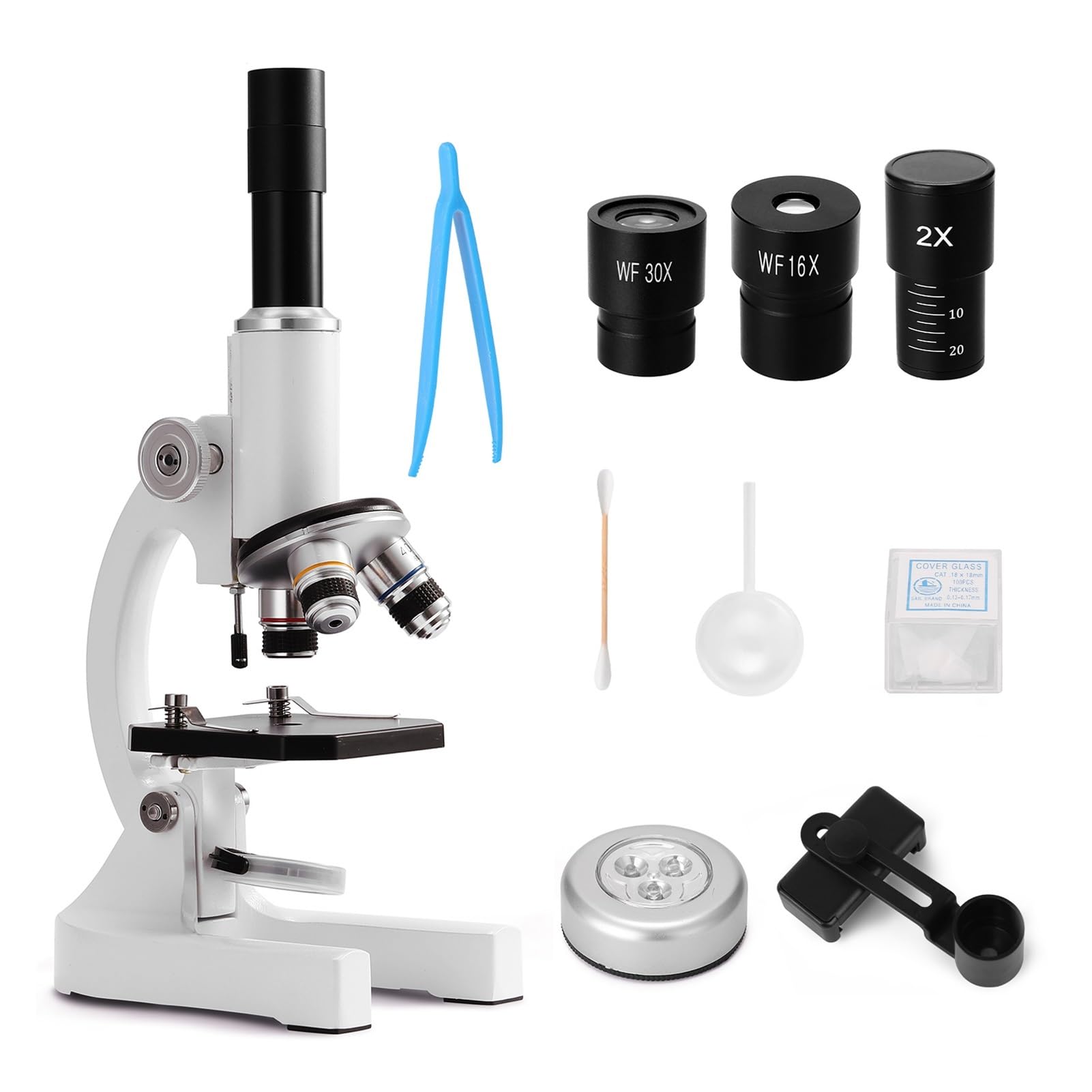 Digitales Mikroskop, 64X-2400X Monokulares Optisches Mikroskop Grundschulkinder Wissenschaftliches Experimentelles Biologiemikroskop Digitalmikroskop