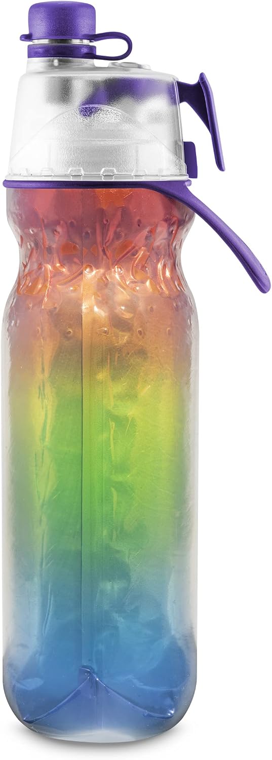 O2COOL Mist N Sip 20 oz Misting Reusable Sports Water Bottle Pride