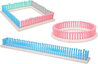 Cherrii Telar de Tejer, telares de Bastidor, Kit de Telar multifunción de Cinco gráficos, máquina de Tejer for Gorros y Bufandas, Herramienta Manual de Tejer de plástico ABS.