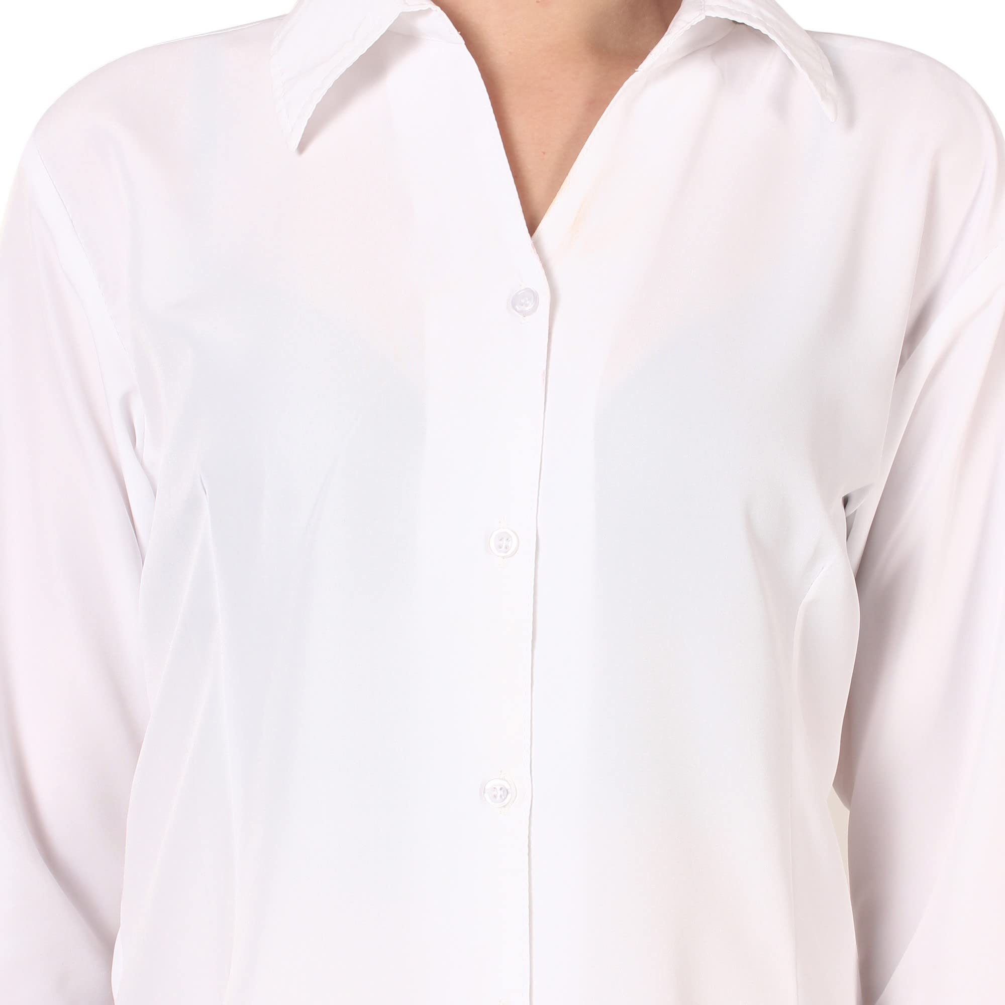 Mamnoon Trendy Formal Women and Girls Shirts Black and White S Size Pack of 2 2