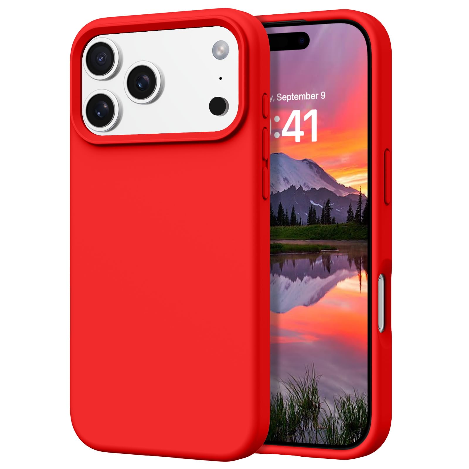 Photo 1 of DOMAVER Silicone Case for iPhone 17 Pro Max 6.9" - Red