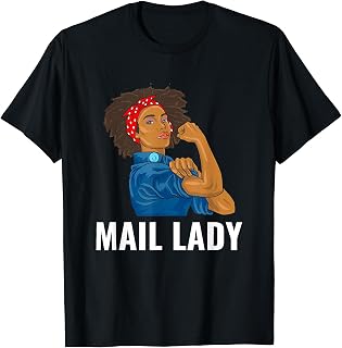 African American Postal Worker Mail Lady Funny T-Shirt