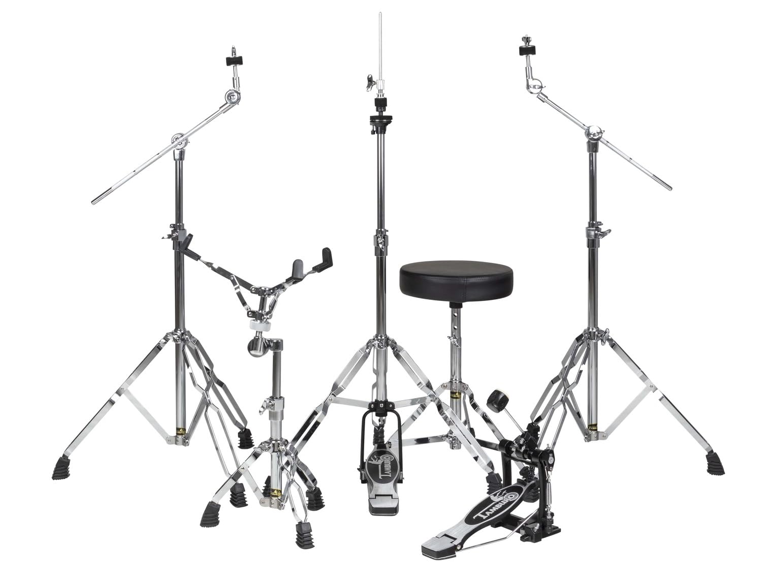 Tamburo T5LX Batteria Acustica 5 Pezzi, Rosso Venato, Cassa 56cm, Tom 25/30cm, Timpano 40cm, Rullante 35cm, con Accessori