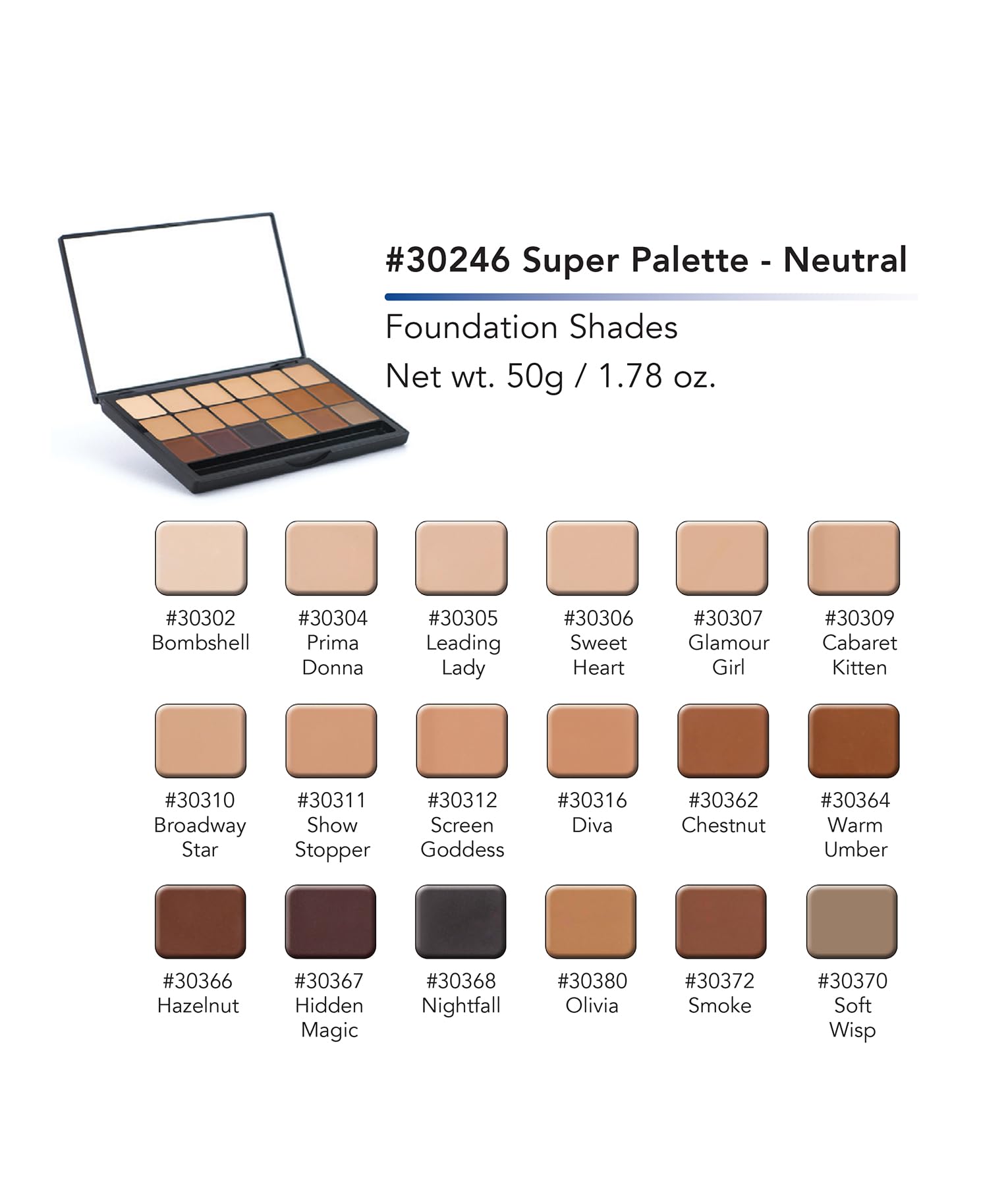 Graftobian HD Glamour Creme Foundation Super Palette