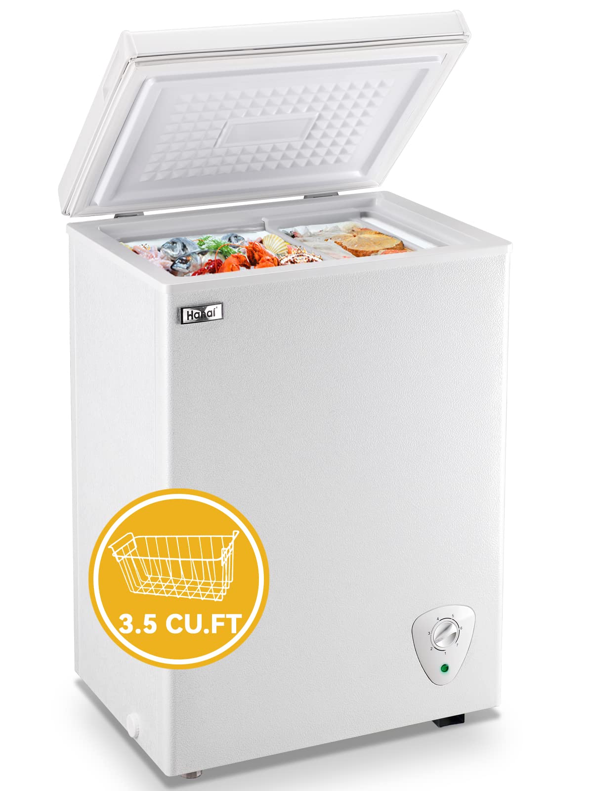 Buy 3.5 Cubic Feet Chest Freezer Small Deep Freezers with Removable
