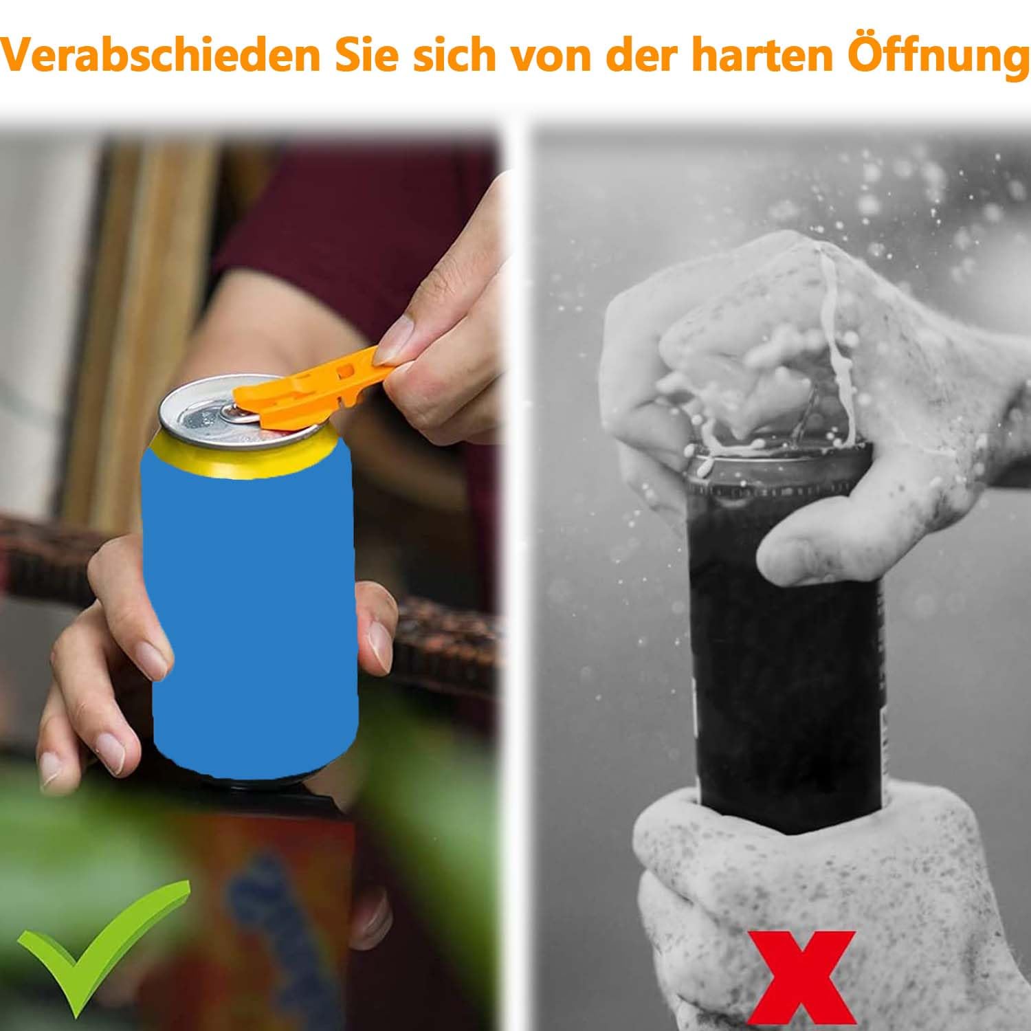 12 Stück Dosenverschlüsse - 2-in-1 Öffner & Deckel Für Getränkedosen