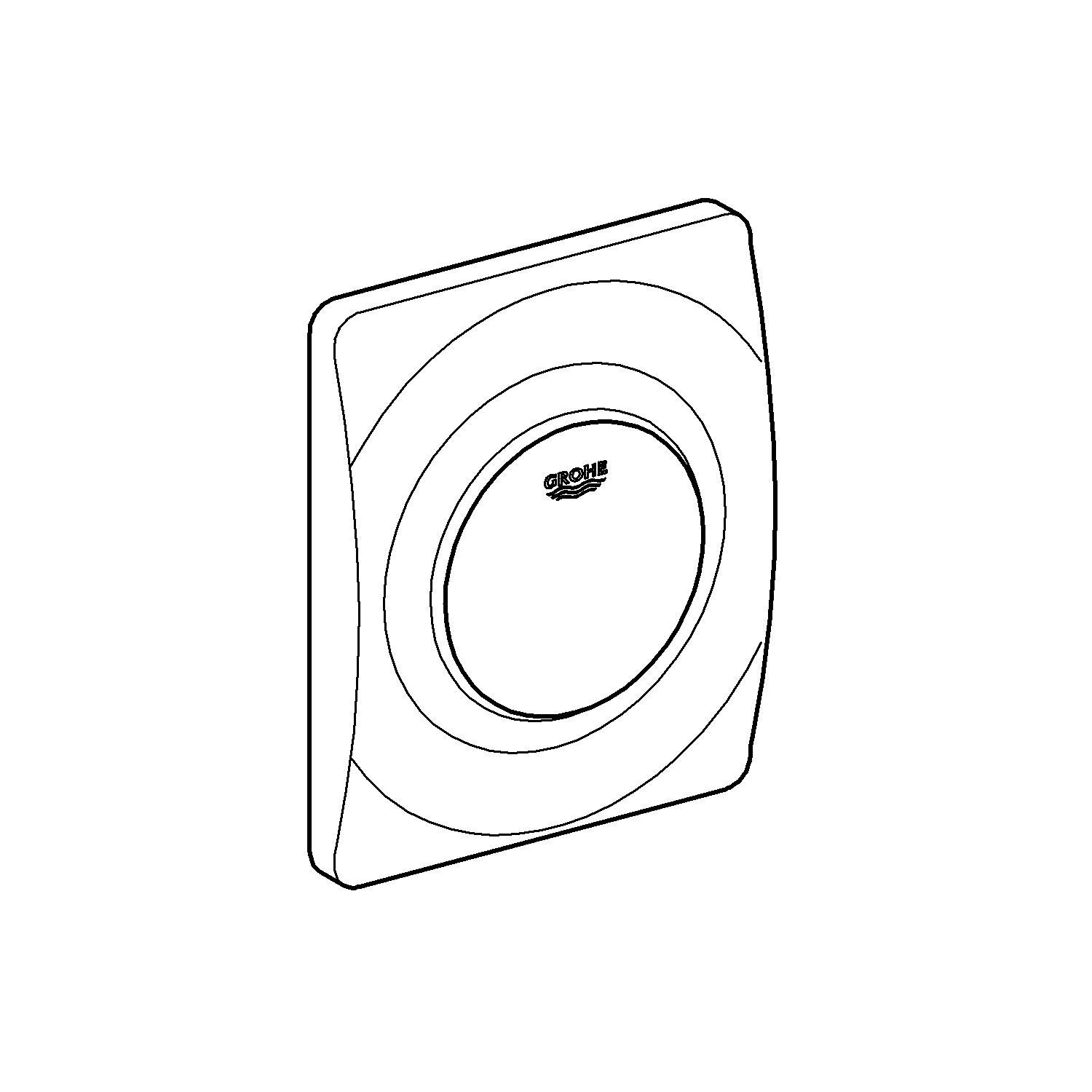 GROHE Surf - afdekplaat (origineel reserveonderdeel, duurzaam, robuust, fabrieksgarantie: 5 jaar), chroom, 42302000