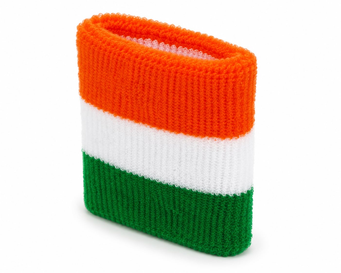 VOILA Indian Tricolor Wrist Sweatband for Boys & Girls - Terry Cotton Sports Wrist Band for Running, Yoga, Cricket, Tennis - Best for Independence Day & Republic Day (Pack of 1)-image-5