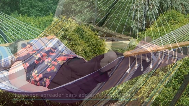 Amazon.com : Sunnydaze Double Quilted Fabric Hammock with