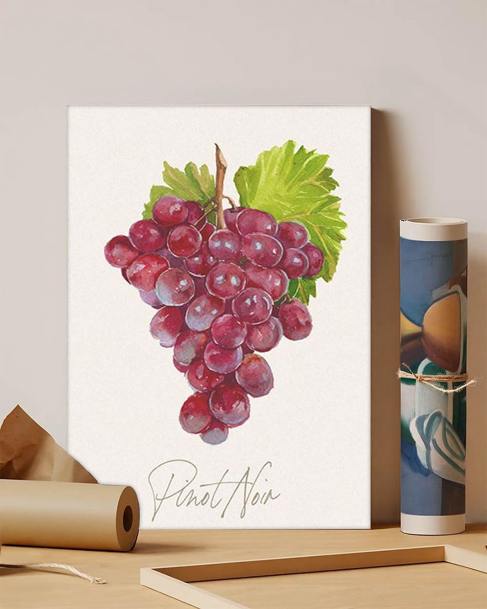 GADGETS WRAP Canvas Gallery Wrap Framed for Home Office Studio Living Room Decoration (11x14inch) - Pinot Noir