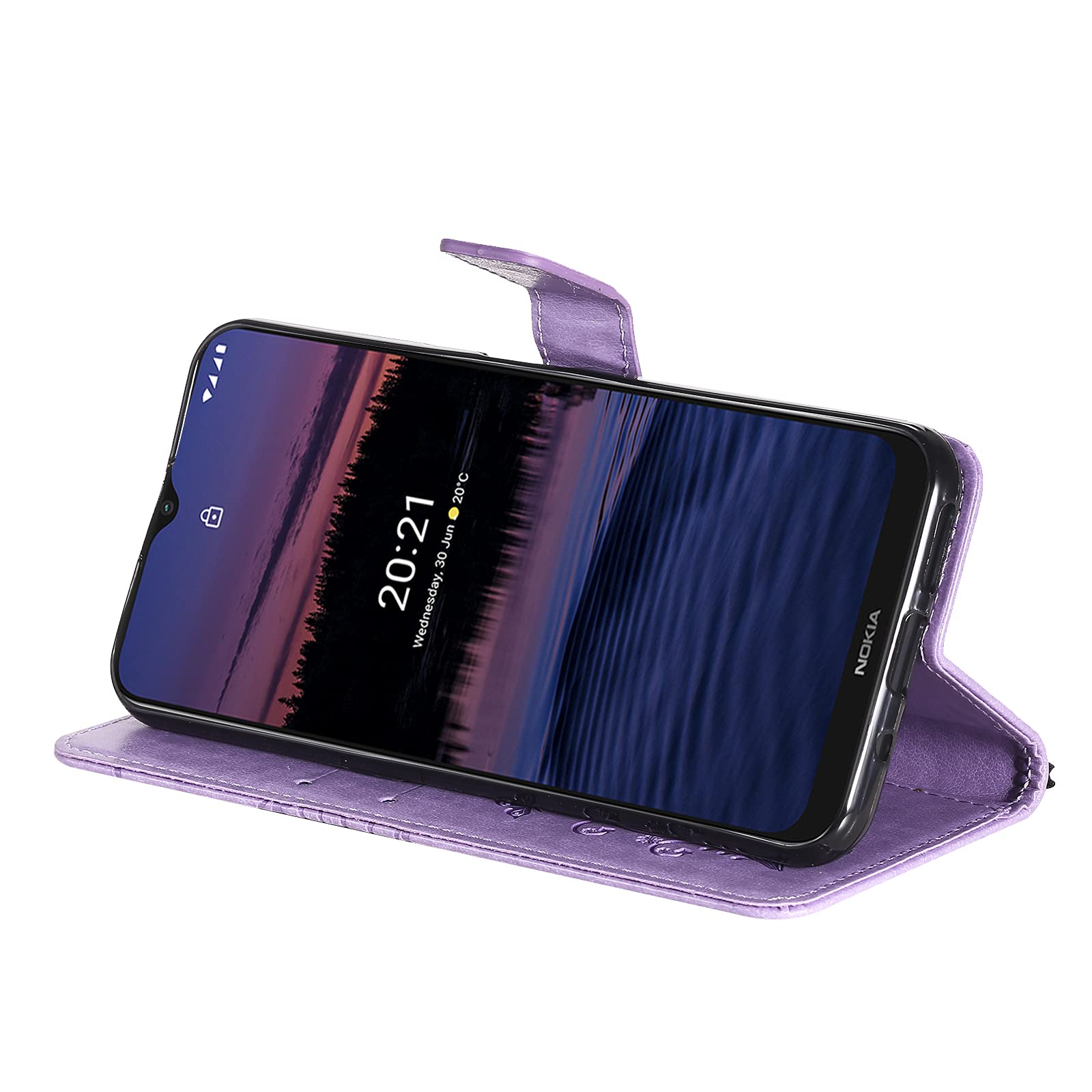 HualuBro - Custodia a portafoglio per Nokia G10, in pelle sintetica di
