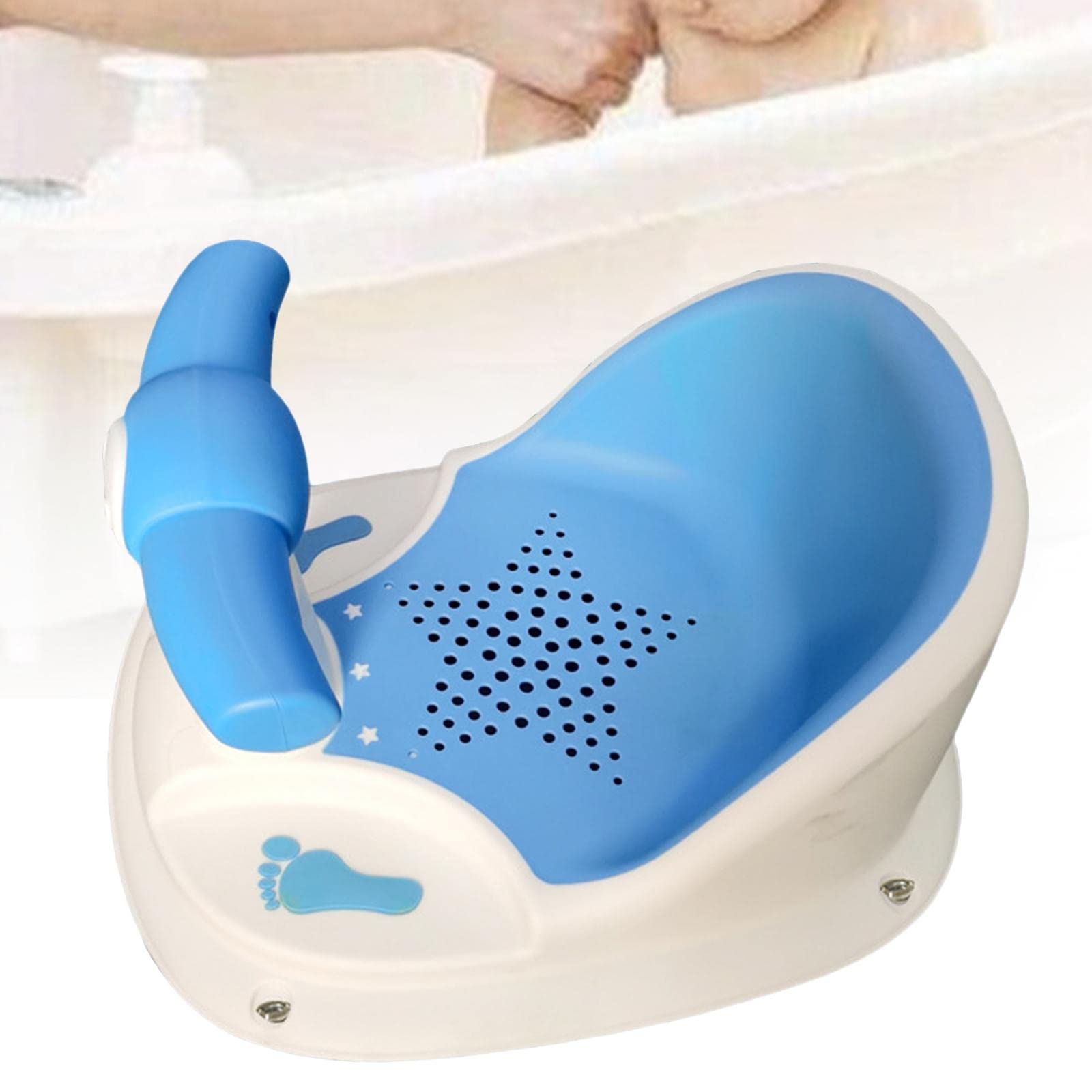 Sedile Da Bagno Bambini Sedia Antiscivolo con Ventose per Doccia Maniglia Staccabile Design Ergonomico Materiali PP Supporto Comodo Adatto per
