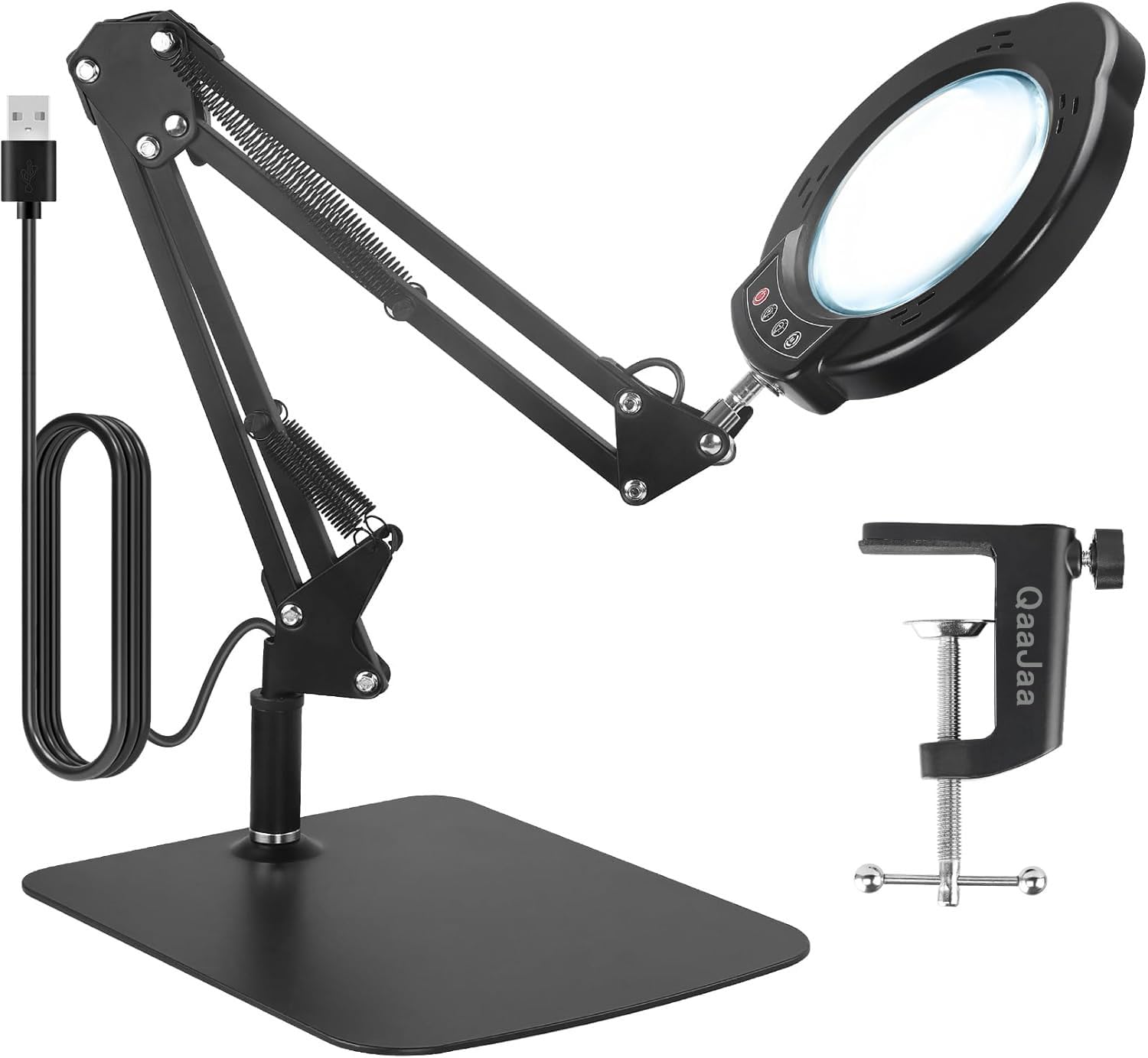 拡大鏡 ルーペ Amazon.co.jp: 【1台2役】QaaJaa スタンド 拡大鏡 ライト ルーペ