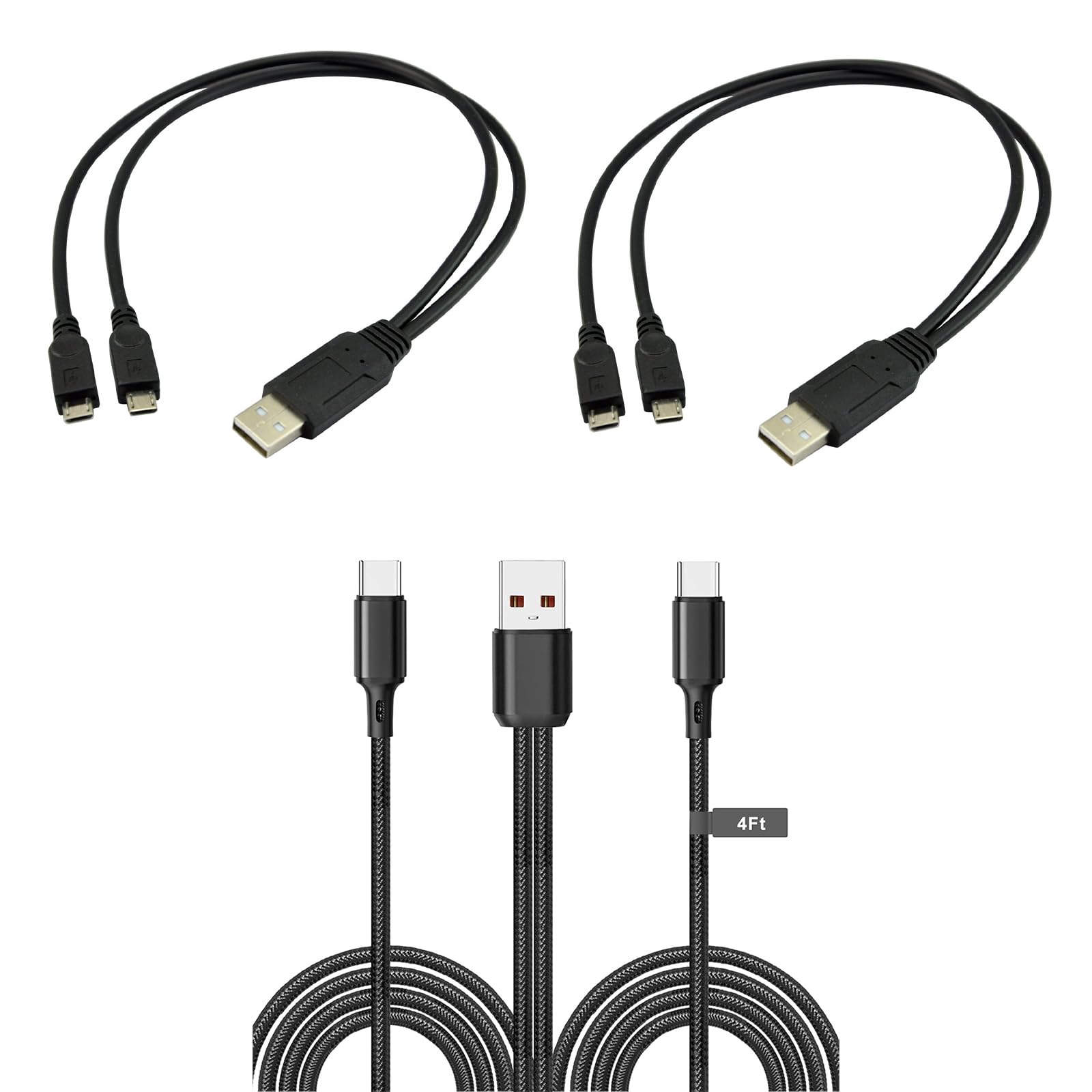 Cablecc - Cavo micro USB a doppia porta micro USB femmina per computer portatile, mouse e flash disk Cablecc - Cavo micro USB a doppia porta micro USB femmina per computer portatile, mouse e flash disk