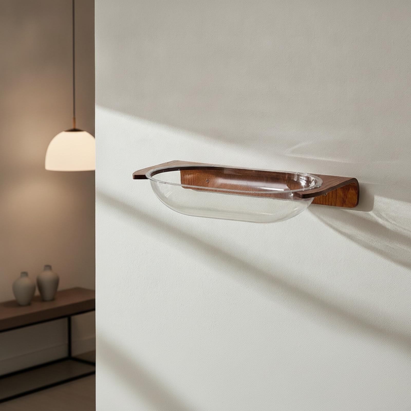 Harilla Repisa Pared para s Transparente, Estante para s con Cápla, Estable, Mueble, partamentos Pequeños, Negro