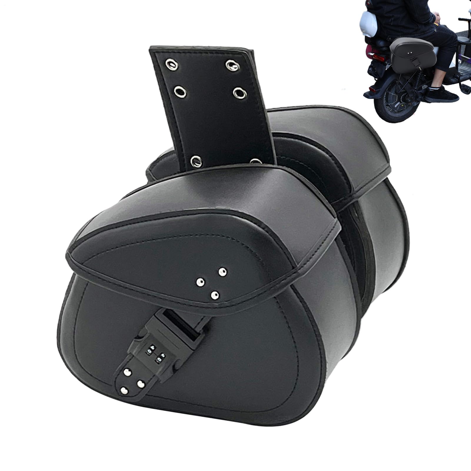 Sacs De Selle pour Motos Sac De Stockage pour Outils De Moto | Grande Capacité De Rangement De Bagages Sacoche Pour Véhicule Électrique, Poche Pour Siège Arrière De Moto