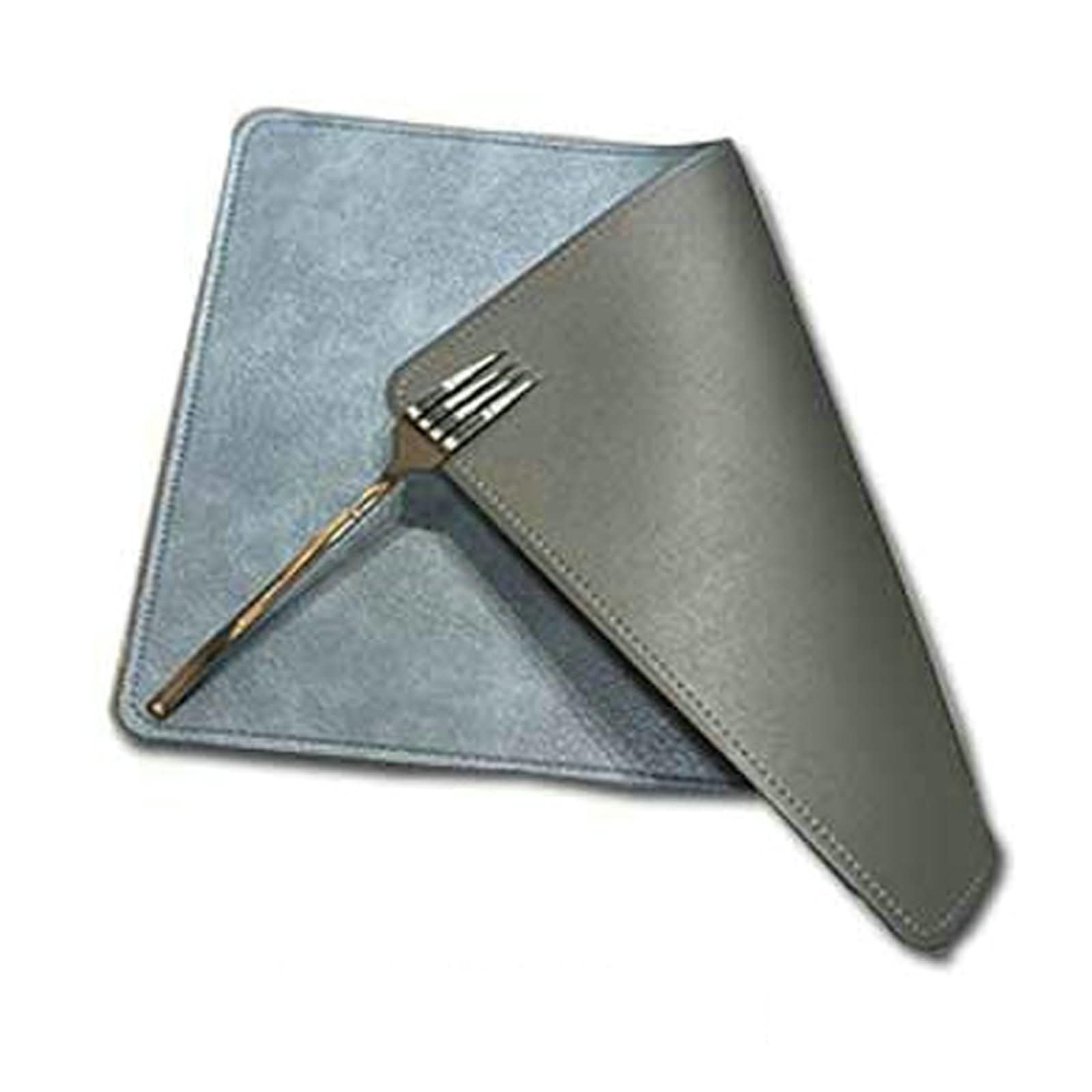 Manteles Individuales de Mesa Comedor Modernos de 6PCS,30 x 45 CM, Cuero,Rectángulo con Bicolor Doble,Salvamanteles Individuales Azul Gris