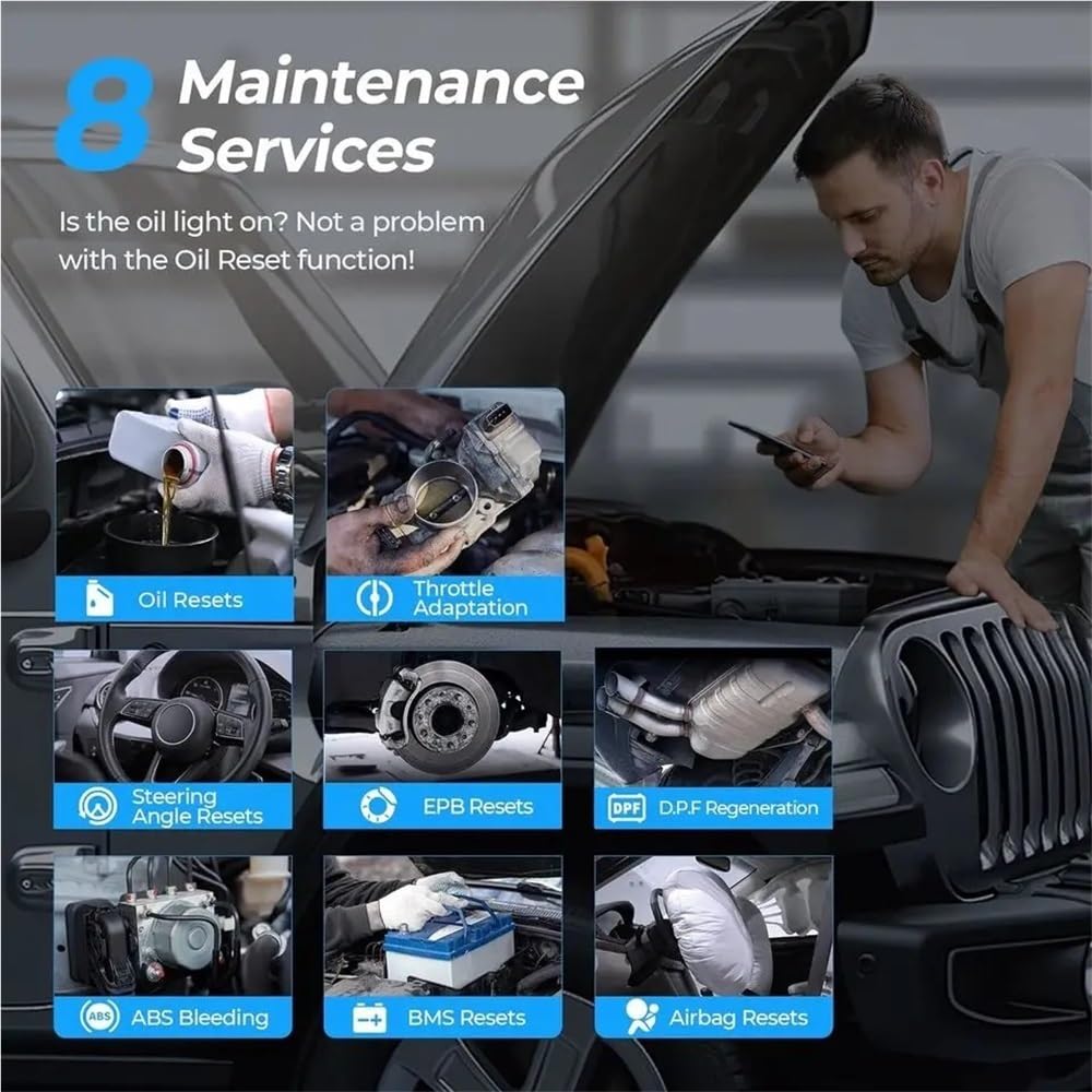 Topscan Lite OBD2 Bluetooth Strumento di diagnostica for auto Scanner 28 Funzioni di ripristino Lettore di codici di sistema completo wireless Test attivo