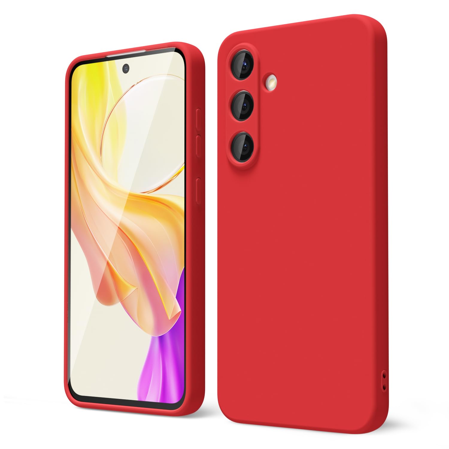 oakxco for Samsung Galaxy S24 Ultra Phone Case Liquid Silicone, Neon Bright Solid Color, Thin Slim Soft Rubber Gel Matte TPU Plain Simple Cover for Women Girl Cute, Hot Pink Fuchsia — view 126