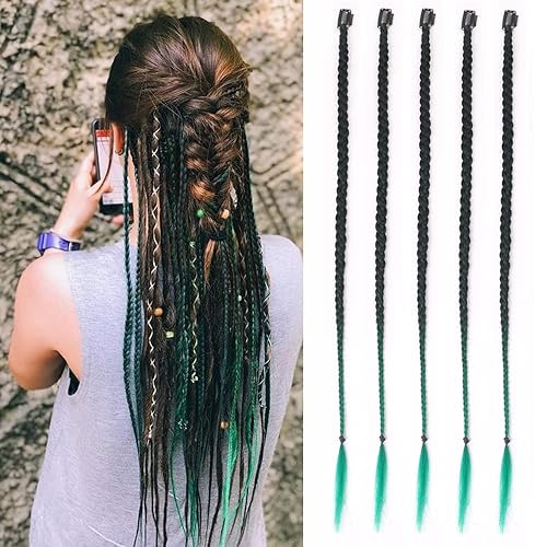 Miniatura 10 de Extensiones de cabello trenzado, 5 piezas de trenzas de bebé, extensiones de cabello largo trenzado natural suave para mujer, uso diario, 22