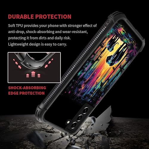 Miniatura 6 de Funda compatible con Samsung Galaxy S22, diseño colorido de bosque de elefantes, diseño increíble a prueba de golpes, antiarañazos, carcasa trasera