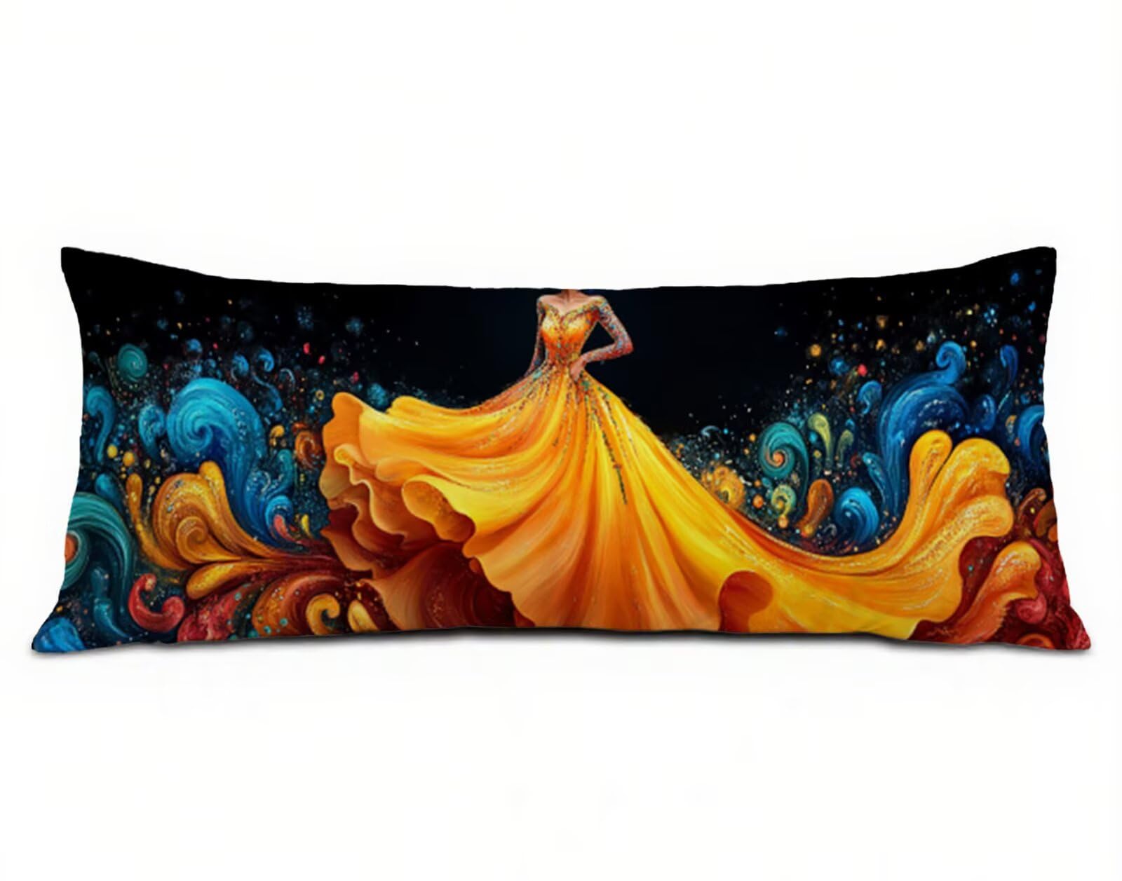 Seitenschläferkissen Bezug 60 x 180 cm Farbe Seitenschläferkissen mit Unsichtbarem Reißverschluss, Samt Atmungsaktiv und Weich Schwangerschaftskissen Body Pillow Frau, für Deko Wohnzimmer Sofa R-600