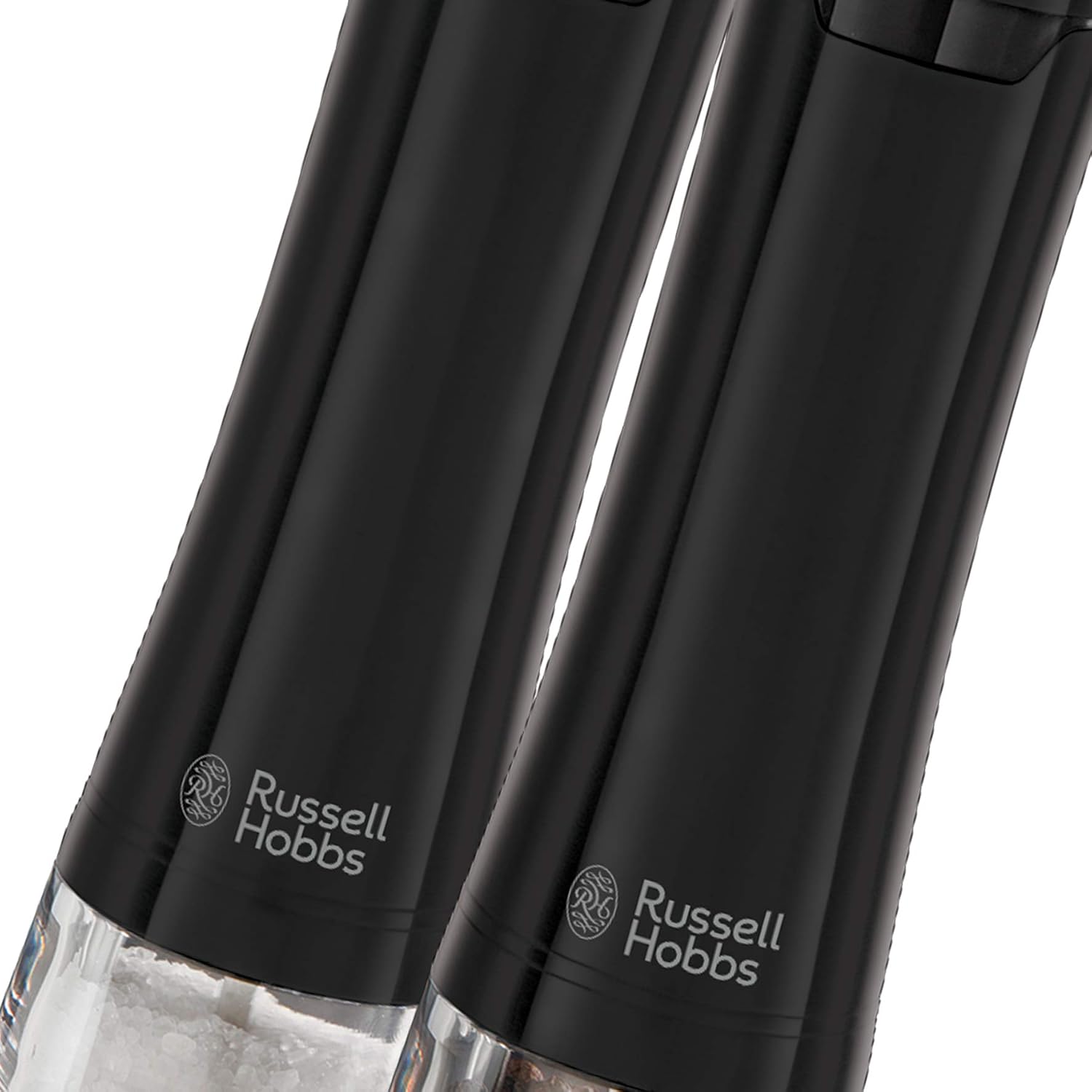 Russell Hobbs Macina Sale e Pepe Elettrico, a Pressione, Macinatura Regolabile, Base Illuminata, Nero, 28010-56