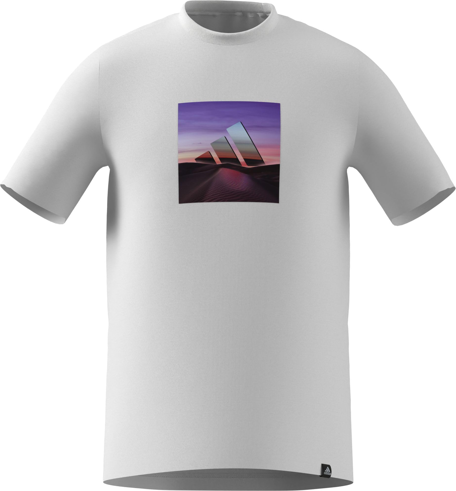 Adidas Men's Blanc T-Shirt Summer Heat Graphic