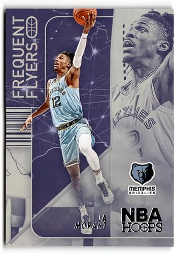 2022-23 Panini NBA Hoops Frequent Flyers #5 Ja Morant Memphis Grizzlies Retail Exclusive Insert Basketball Card 2022-23 Panini NBA Hoops Frequent Flyers #5 Ja Morant Memphis Grizzlies Retail Exclusive Insert Basketball Card