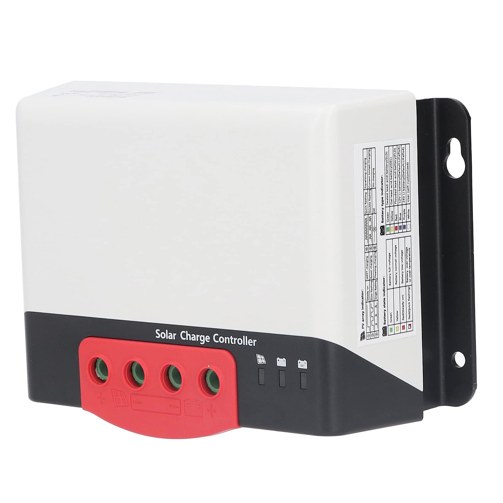 FTVOGUE Kontroler ładowania Słonecznego, Kontroler ładowania MPPT ze Stopu Aluminium 20A 12V 24V z obsługą Bluetooth LCD, Automatyczny Regulator Słonecznego do Użytku z Panelem Słonecznym Pojazdu