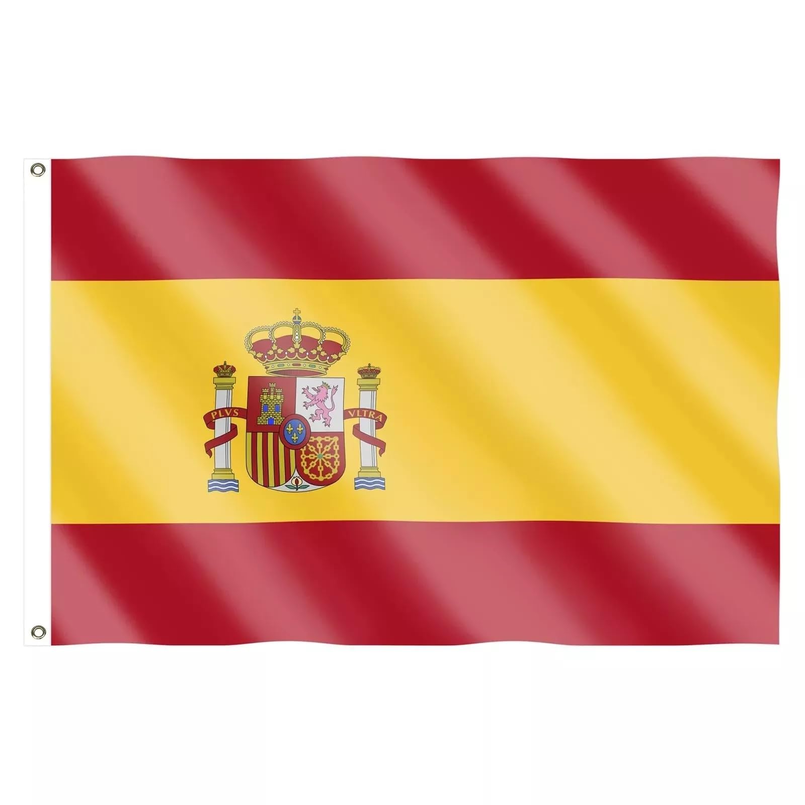 Spanish Flag 5ft x 3ft for 12th October Decorations, 1pcs Large Spain National Flags - Double Side with Brass Eyelets for Indoor and Outdoor Party Decorations (Spain, 150 x 90 cm - 1 Pcs)