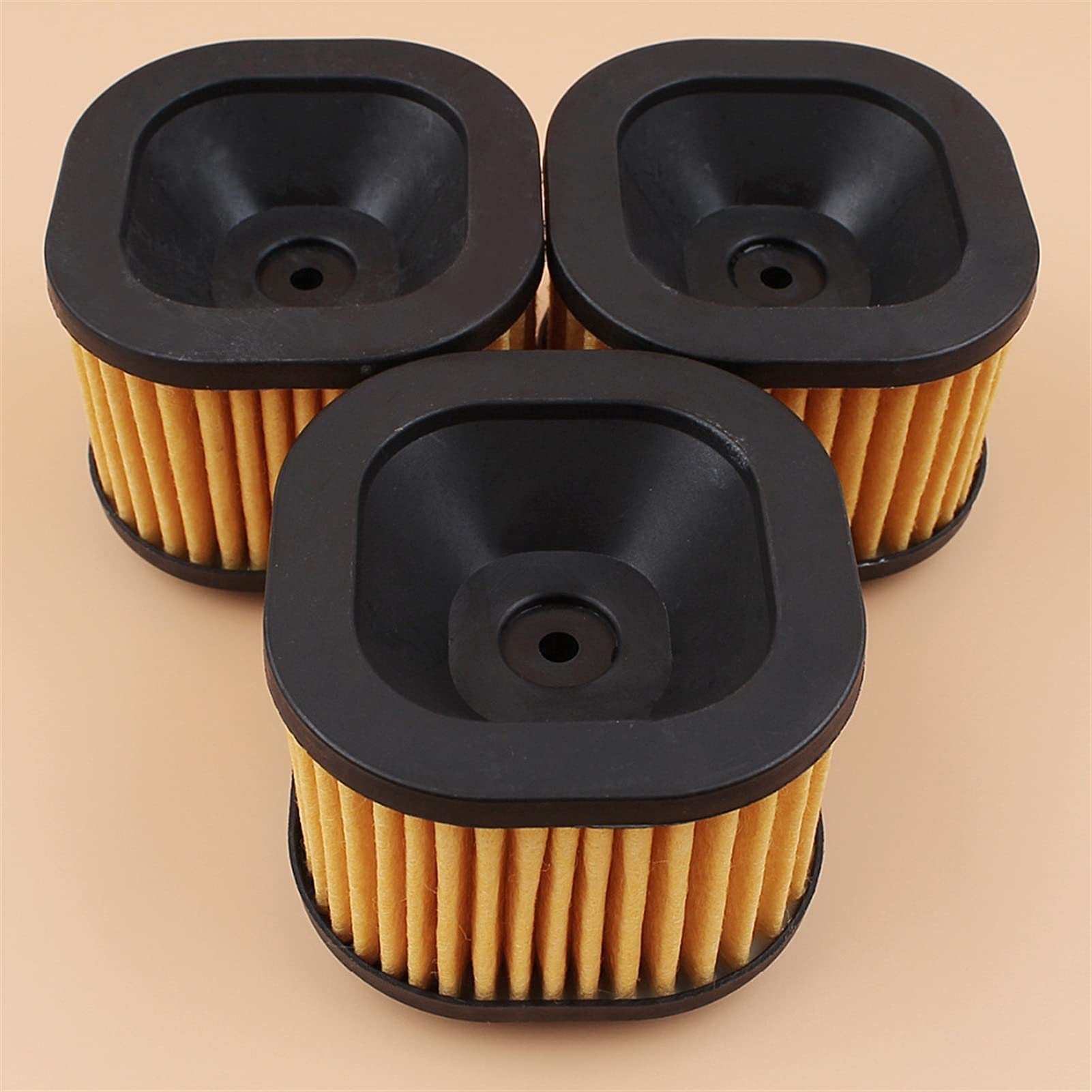 limpiador de aire del cortacésped, 3 unids/lote limpiador de filtro de aire 372 XP 372XP repuestos de motosierra de tipo resistente 503818001