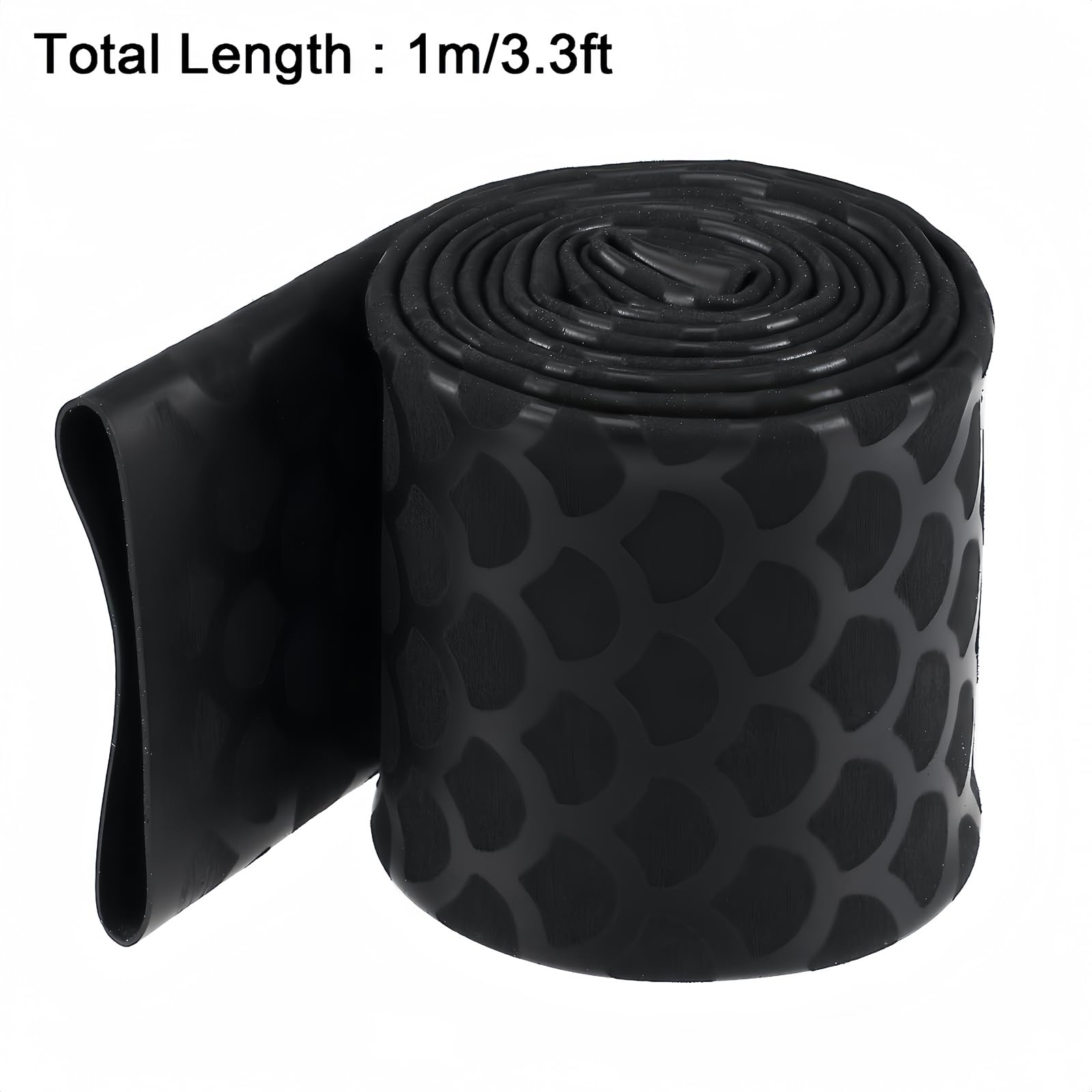 BOXONLY 35 mm dia x 1M PET Heat Shrink Tubing Insulation Sleeving for Non-slip Fishing Rod Grips Handle,2:1 Ratio,Black - Image 4