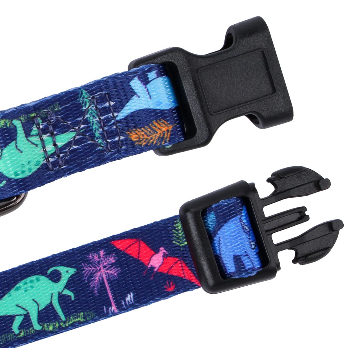 Rhea Rose Dog Collar Special Design Personalized Cute Girl boy Soft Collars with Cartoon Dinosaurs Medium Size - Image 4