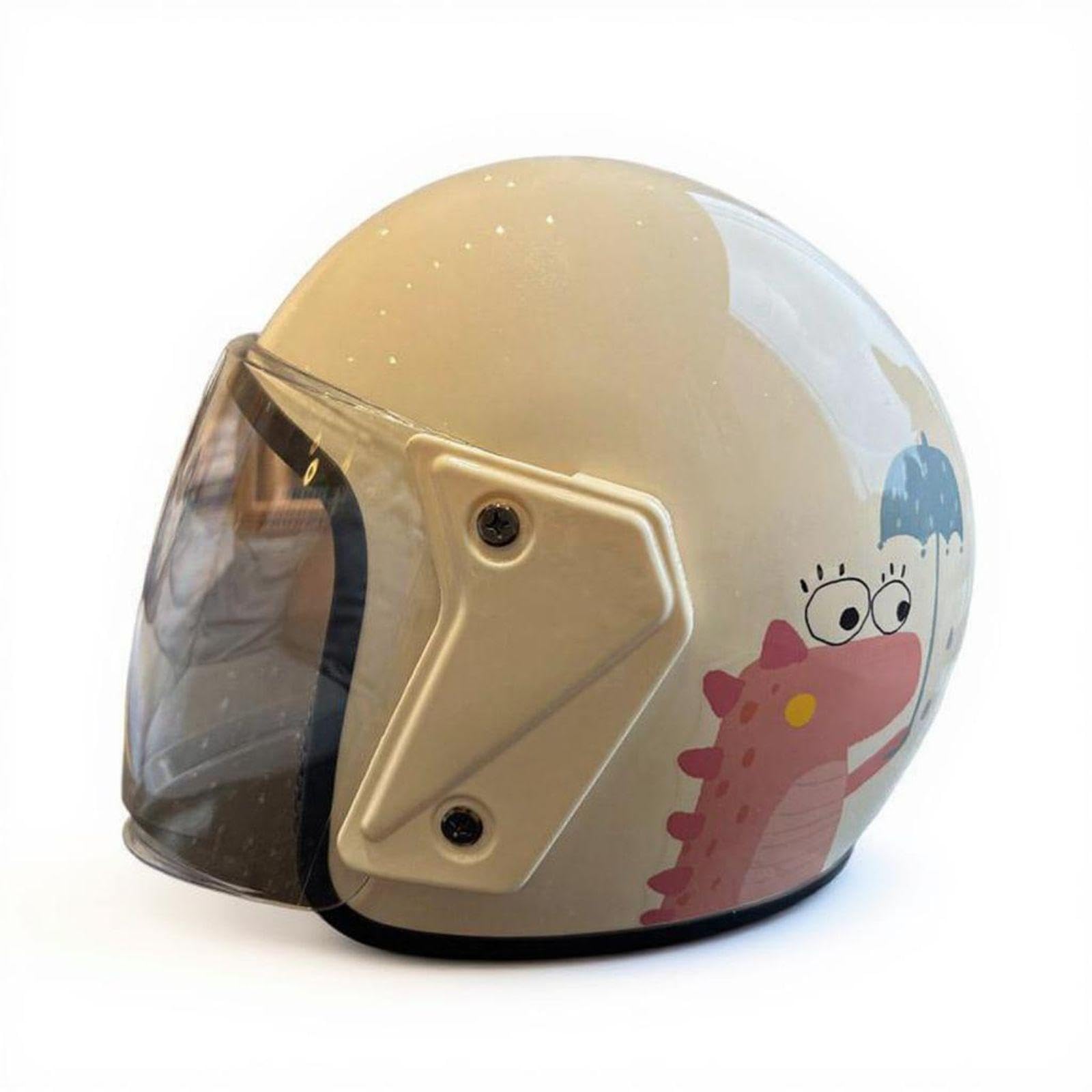 Enakshi® Motorcycle Helmet, Four-Season Cartoon Half Helmet, Certified, Adjustable, for Men & Women Off-White Single Lens|Home & Garden | Furniture | Sofas Loveseats & Chaises-image-26
