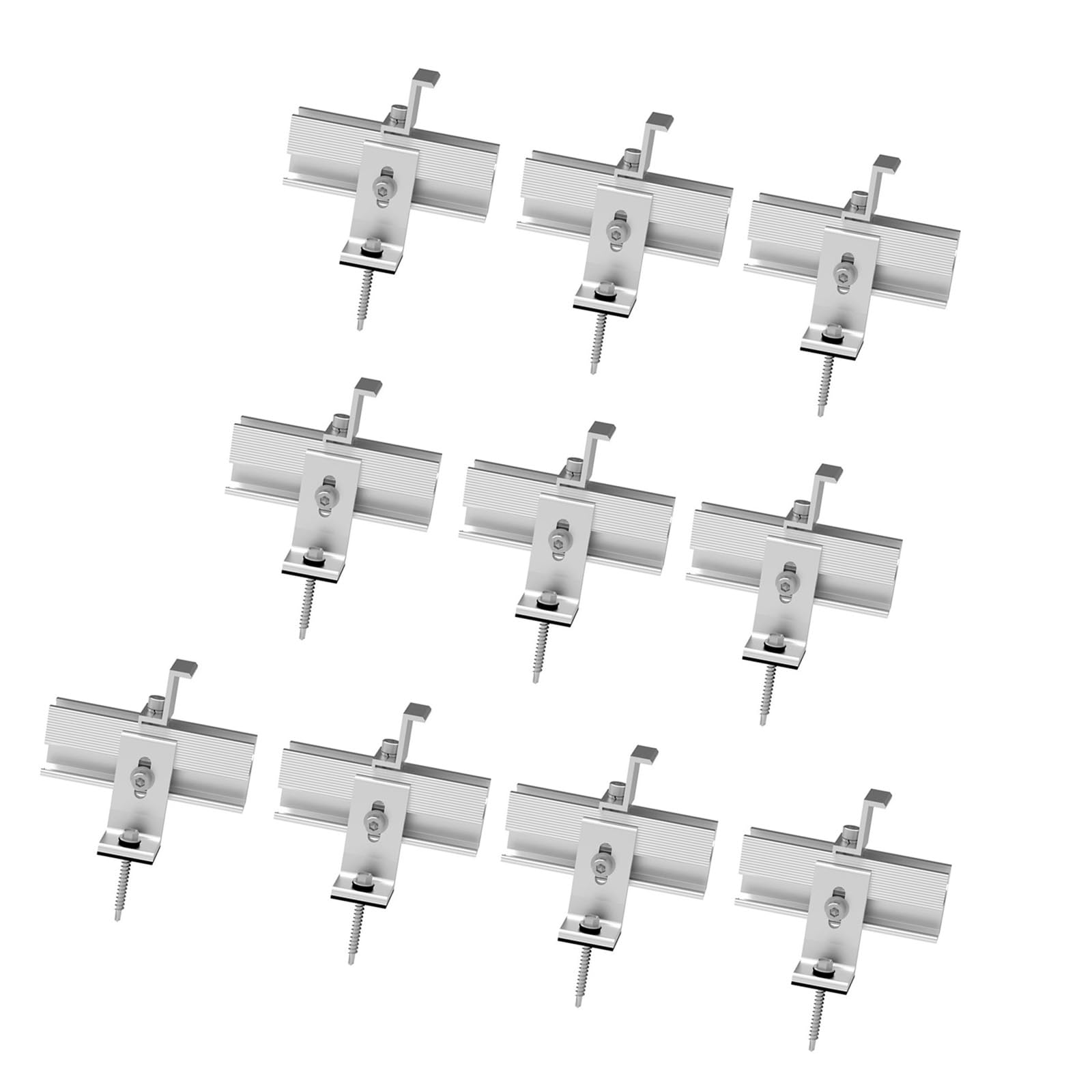 Supports panneaux solaires alliage aluminium robustes lot de 10 pour toit et marine