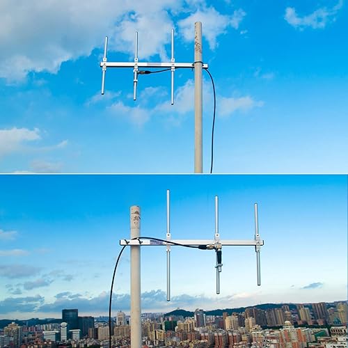 Miniatura 6 de TWAYRDIO YAGI Antena de alta ganancia UHF 400-470MHz Plegable 3 Elementos Aleación de Aluminio Antena de radio al aire libre con conector hembra