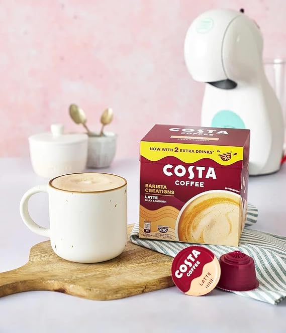 Costa Coffee Skinny Latte Pods 4 Packs (skinny Latte 10 Capsules)