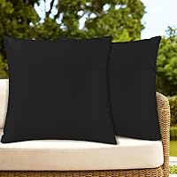 Vista 1 de Fundas de almohada impermeables para exteriores, paquete de 2 fundas de almohada cuadradas de 18 x 18 pulgadas, fundas de almohada decorativas
