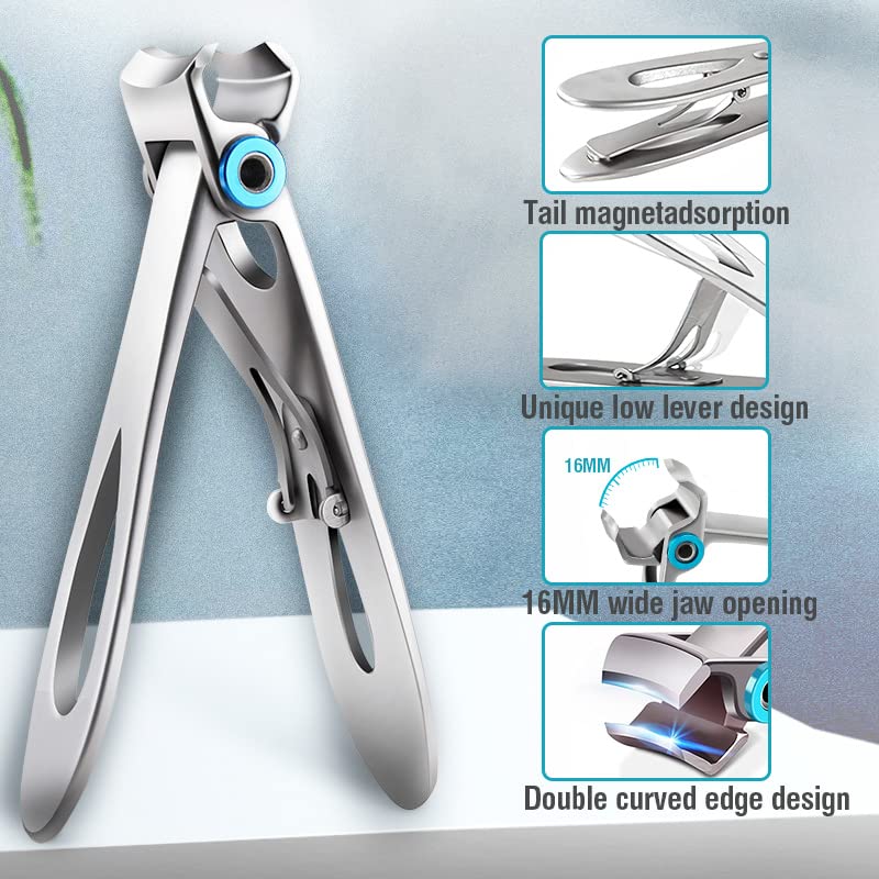 TOKINGO Nail Clippers Kits, Heavy Duty Professional Toenail Clipper for Ingrown Thick Nails, Birthday Gifts for Men Women, Pedicure Tool,Nail Cutter, Manicure Set(5PCS Gift Box Set) - Image 5